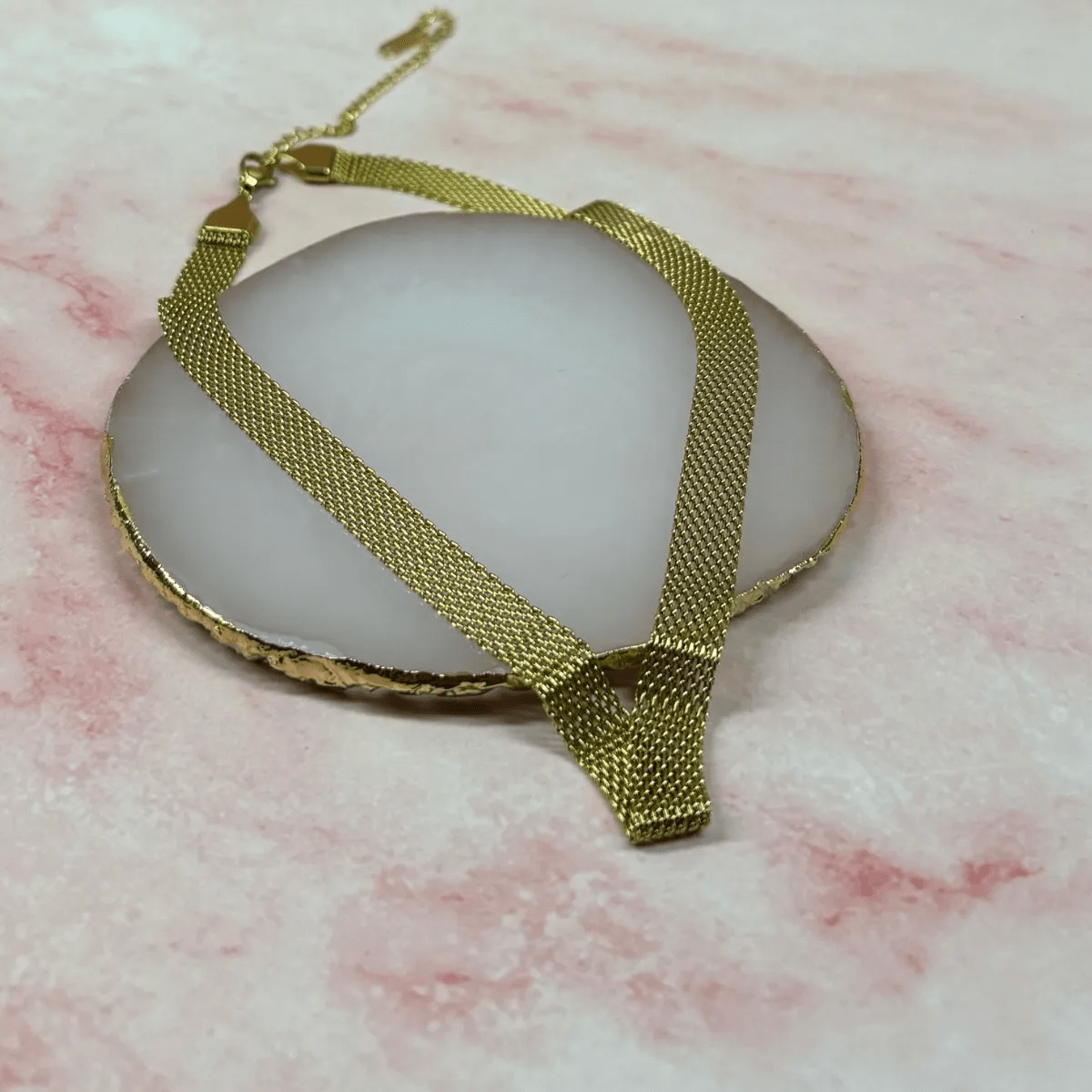 Collar Acero Inoxidable Dorado Mujer Enchapado Elegante