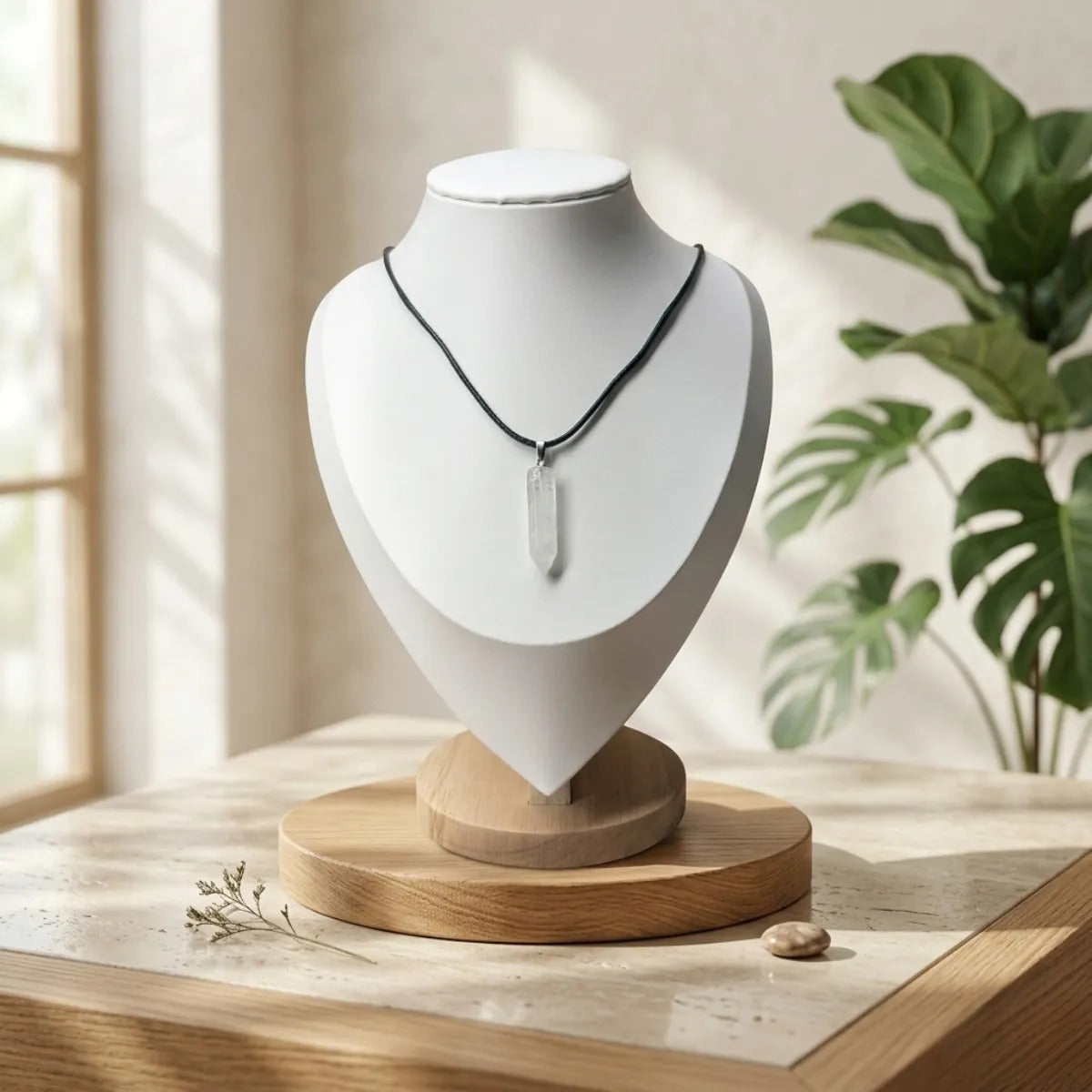 Collar Punta de Cuarzo Blanco – Claridad