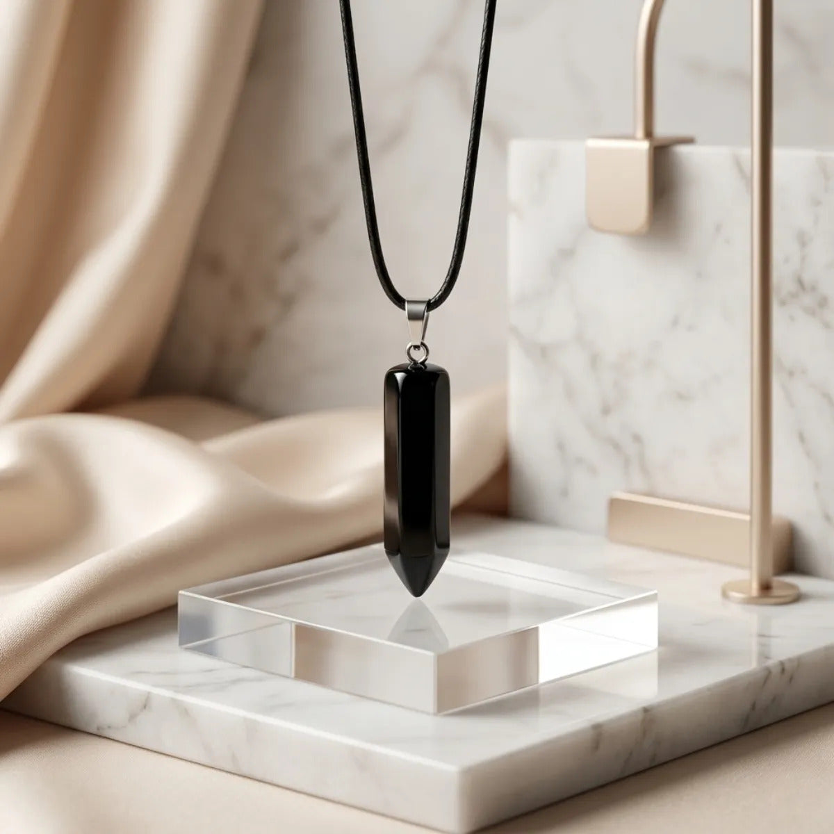 Collar Punta de Ónix – Protección y Fuerza