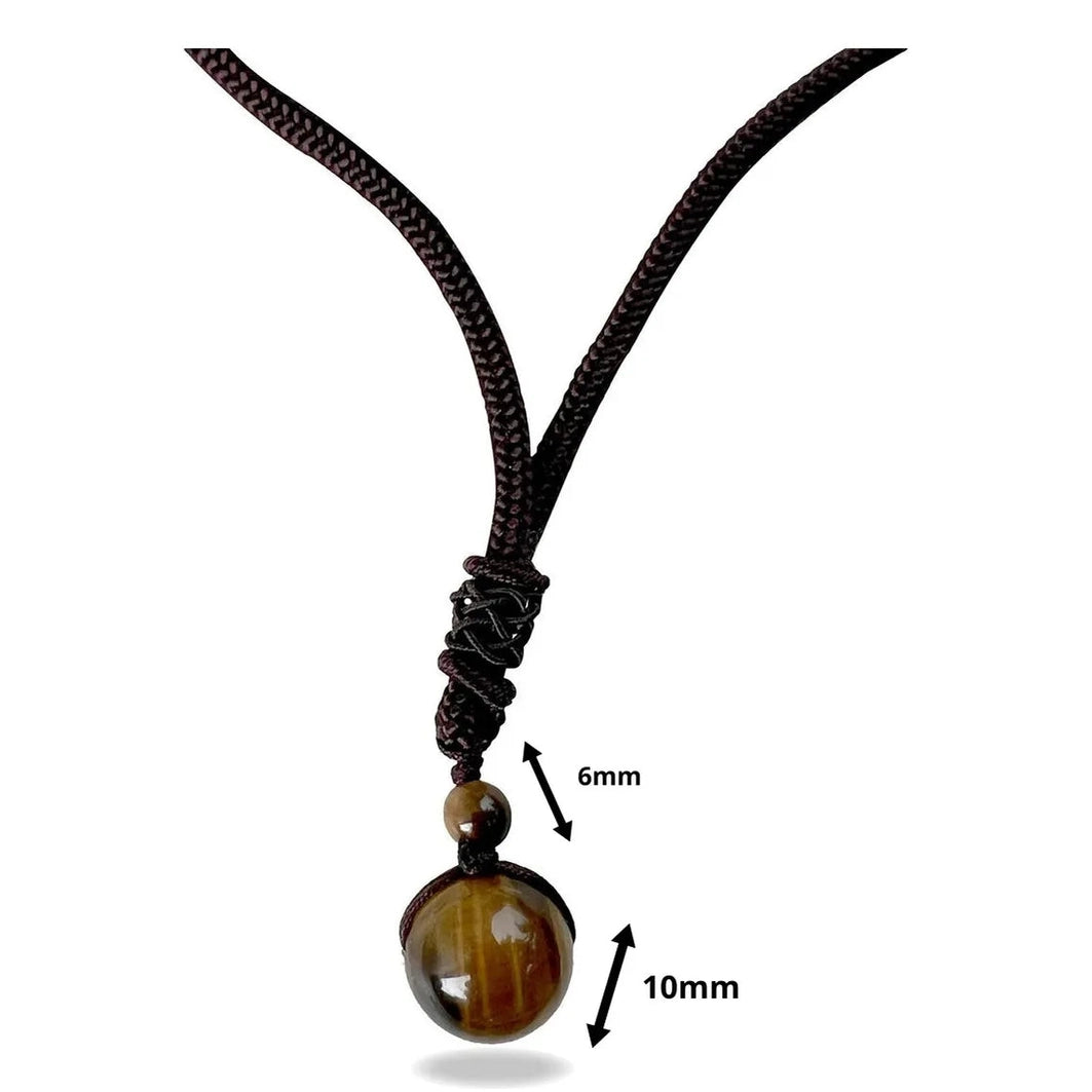 Collar de Ojo de Tigre Natural para Protección y Confianza