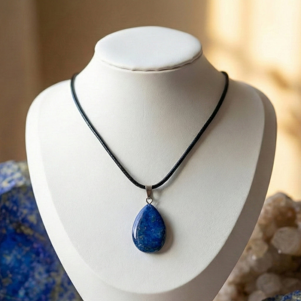 Collar de Lapislázuli Cuero PU