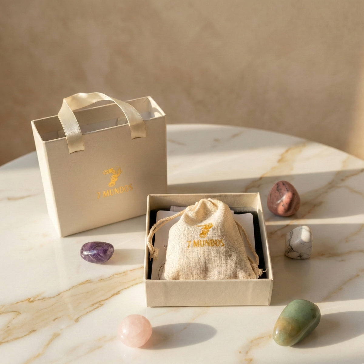 Set 5 Piedras Naturales Amor Esencial Amor Propio 7 Mundos