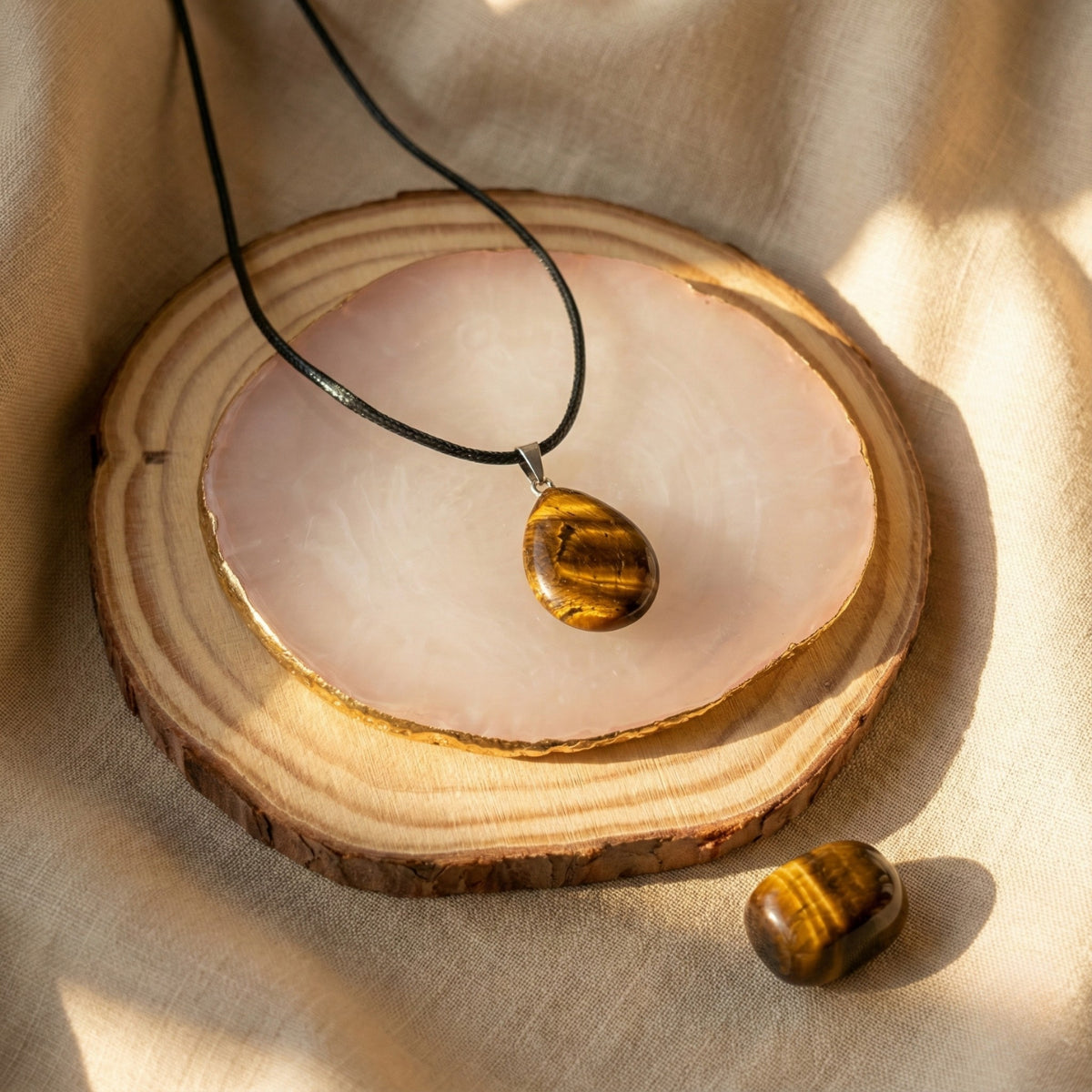 Collar de Ojo de Tigre Gota