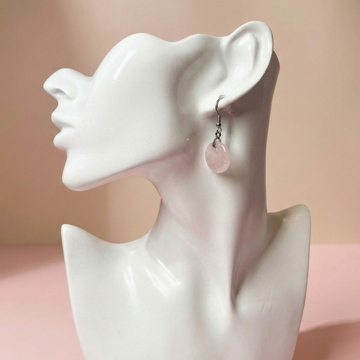 Aros de Cuarzo Rosa – Amor y Sanación