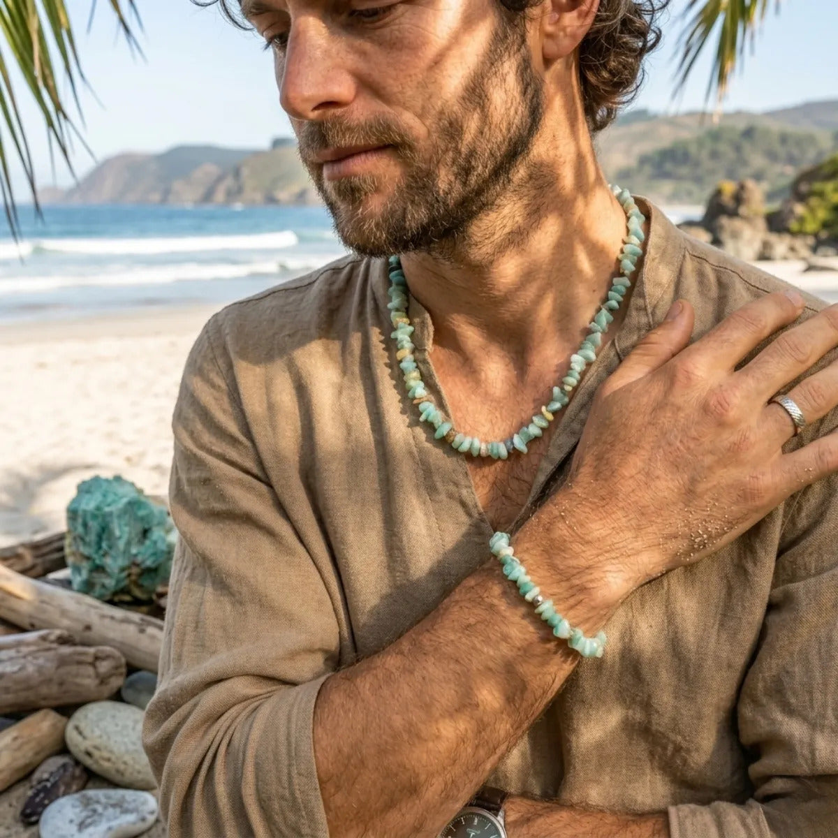 Set Collar + Pulsera de Amazonita