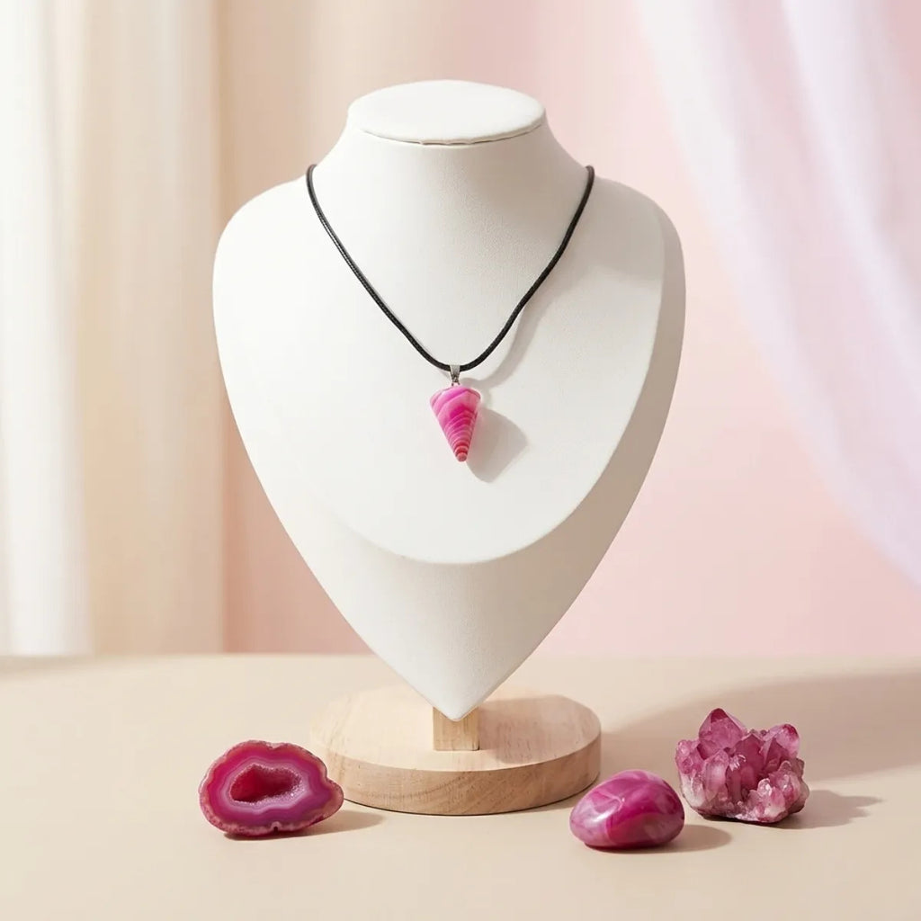 Péndulo de Ágata Fucsia – Energía y Alegría