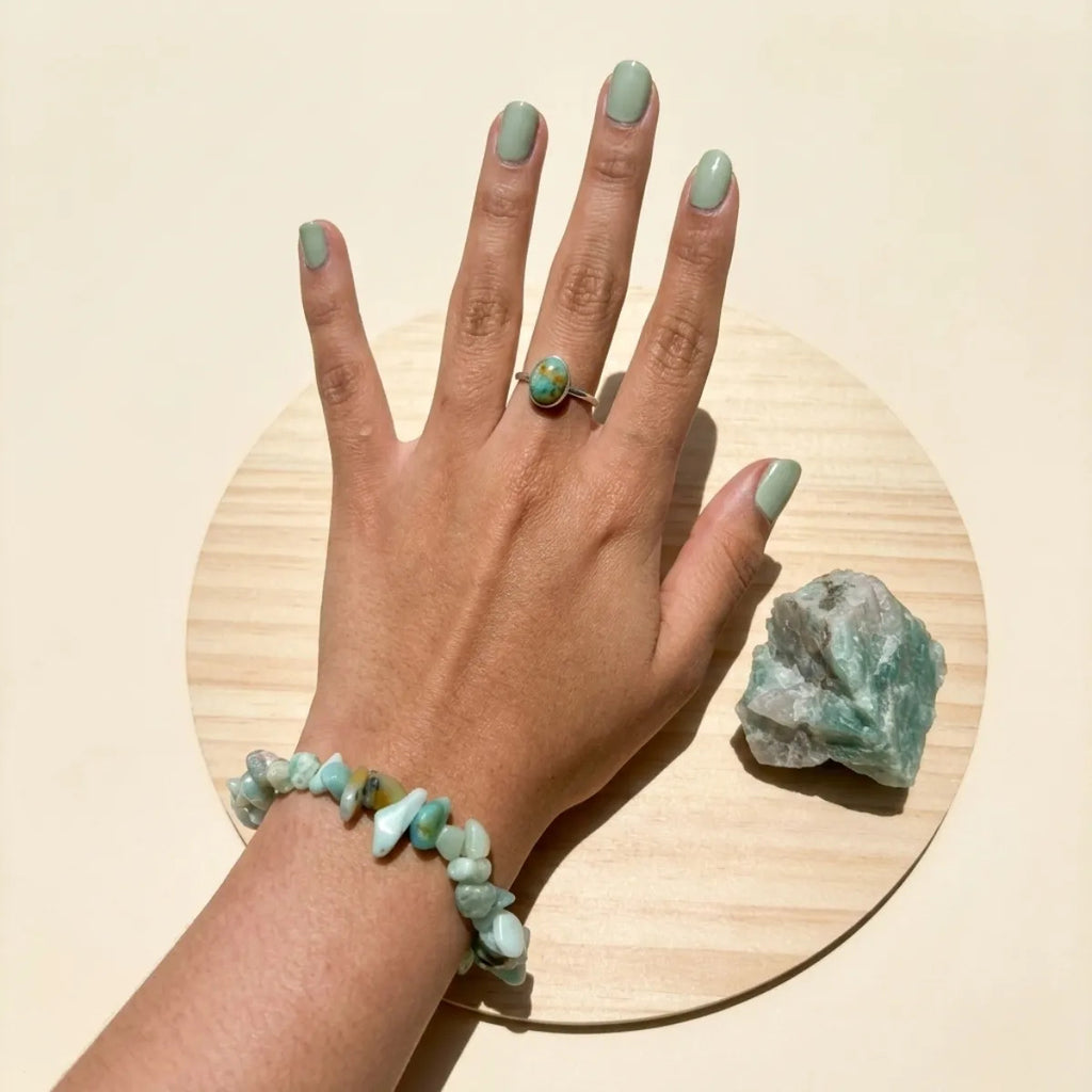 Set Collar + Pulsera de Amazonita