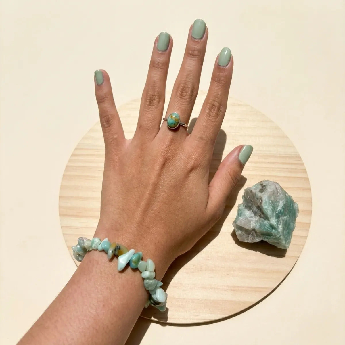 Set Collar + Pulsera de Amazonita