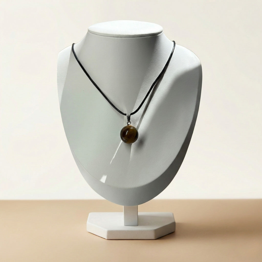 Collar de Ojo de Tigre Cuero PU