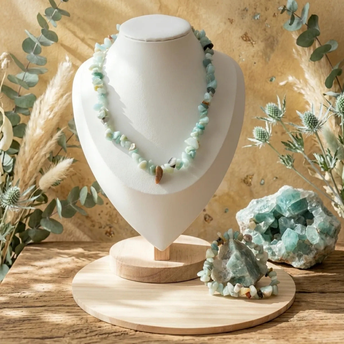 Set Collar + Pulsera de Amazonita