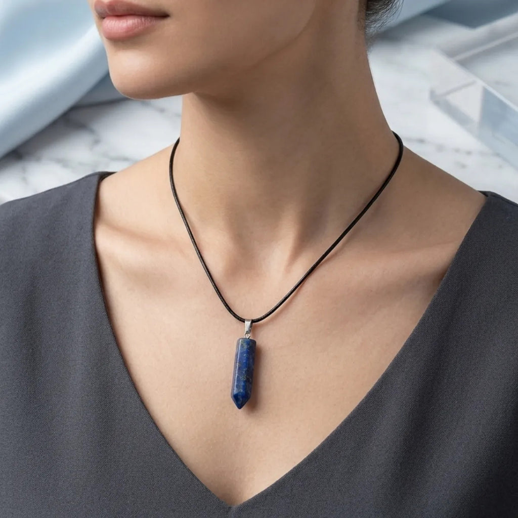 Collar Punta de Lapislázuli – Sabiduría y Verdad