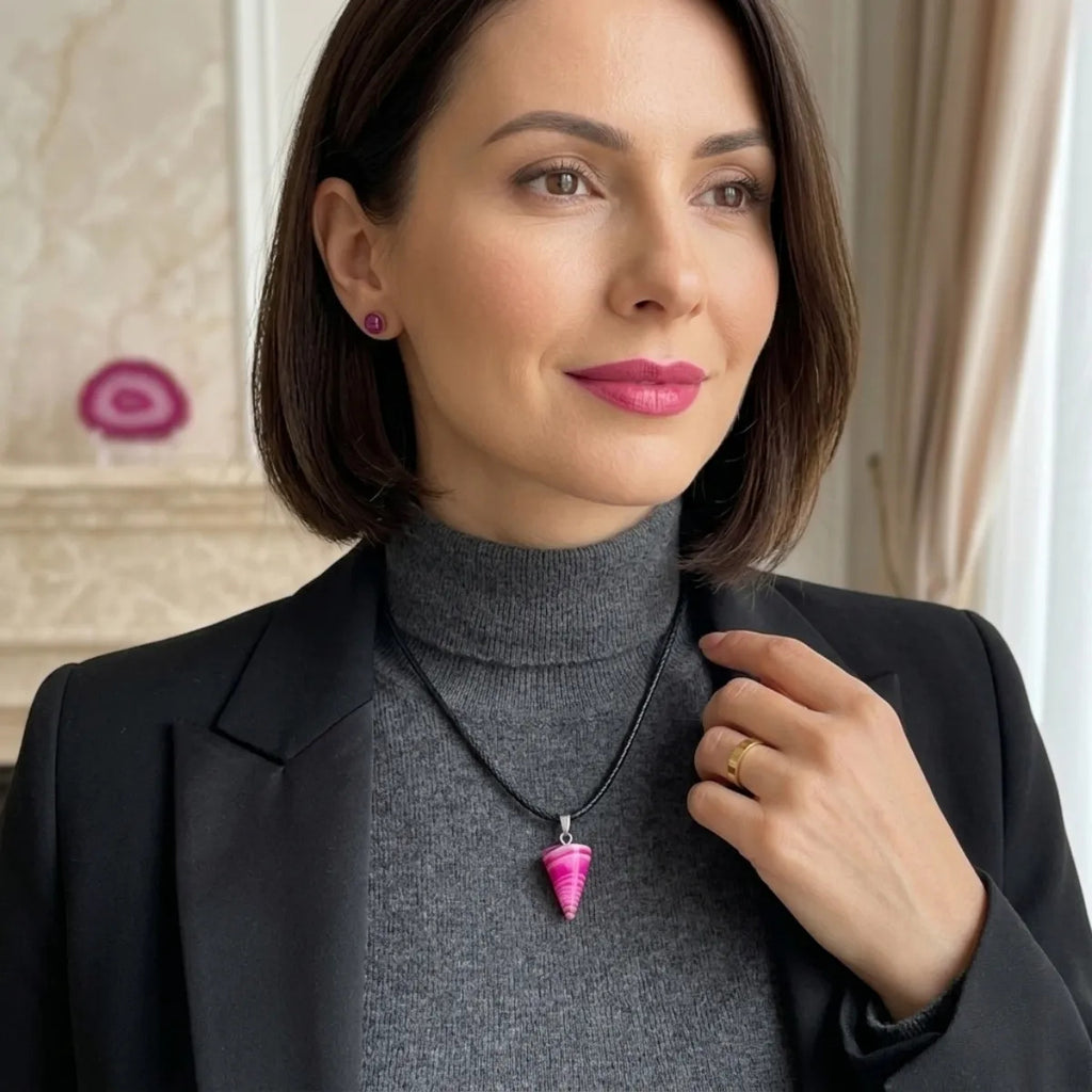 Péndulo de Ágata Fucsia – Energía y Alegría