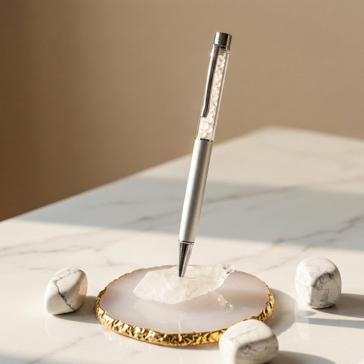 Lápiz con cristal de Cuarzo Cristal – Energía