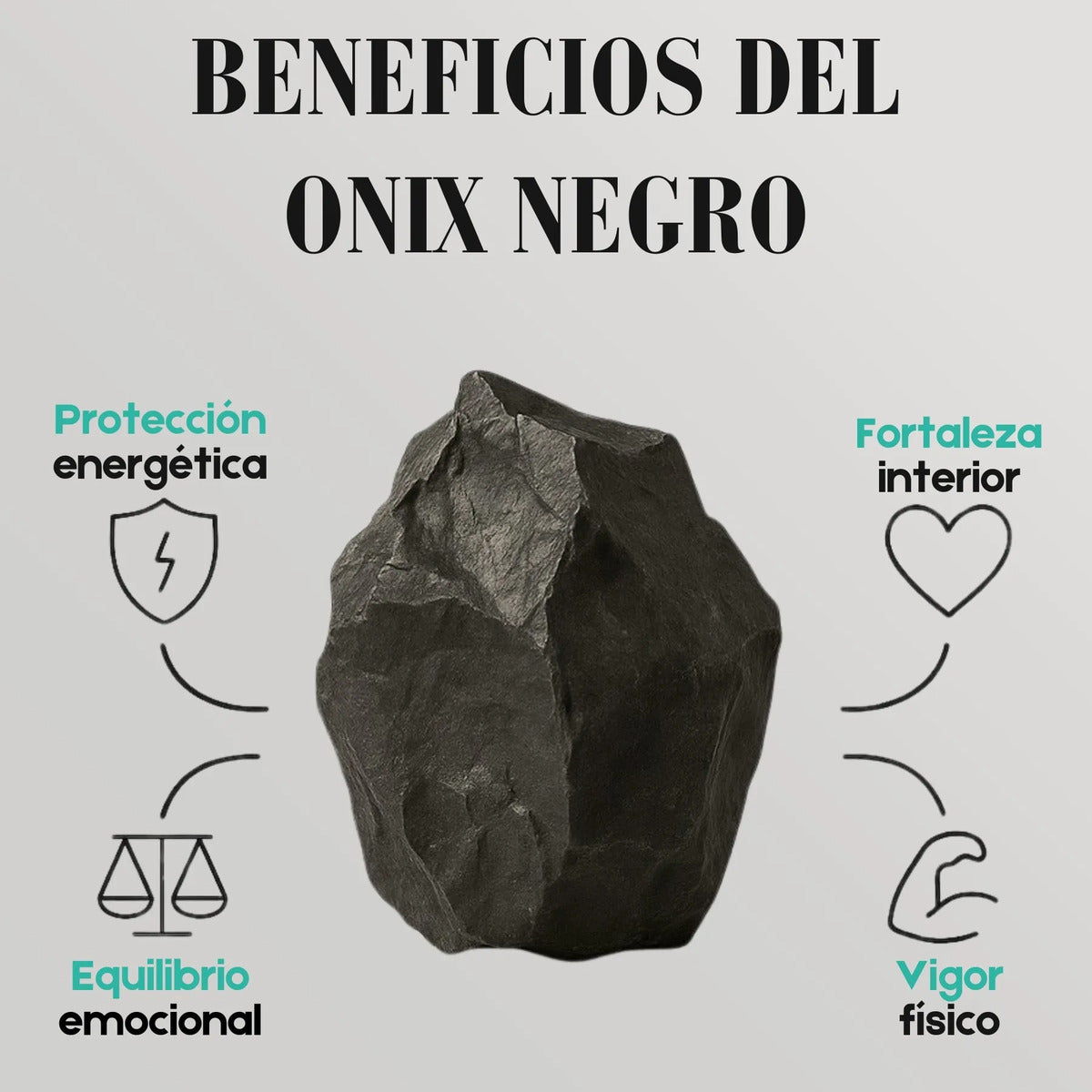 Pulsera Hombre Onix Negro Cuero Pu Brazalete Piedra Natural