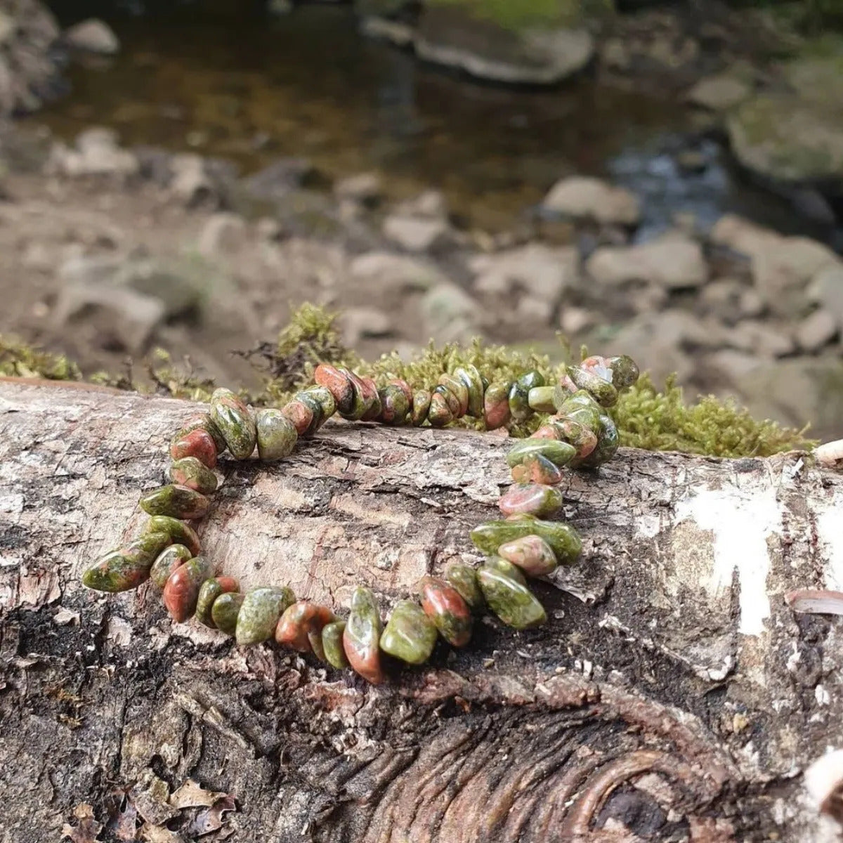 Pulsera Unakita Piedras Naturales Equilibrio Emocional