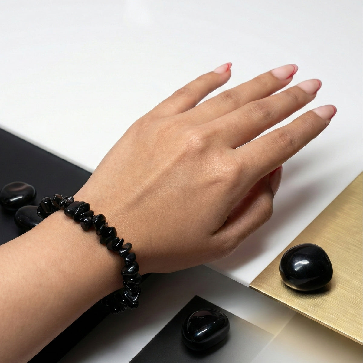Pulsera de Obsidiana Chips
