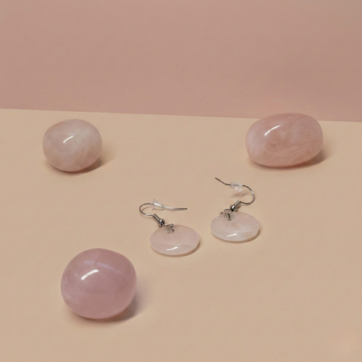 Aros de Cuarzo Rosa – Amor y Sanación