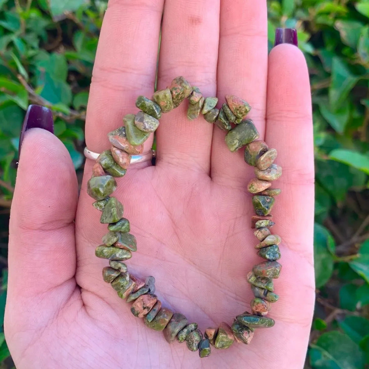 Pulsera Unakita Piedras Naturales Equilibrio Emocional