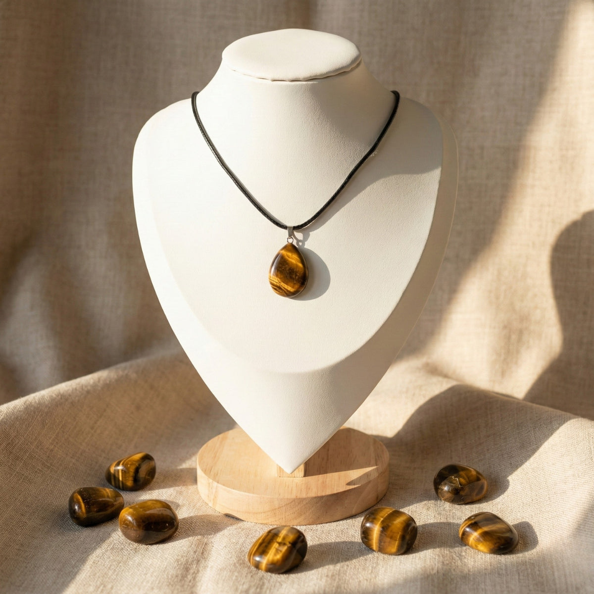 Collar de Ojo de Tigre Gota