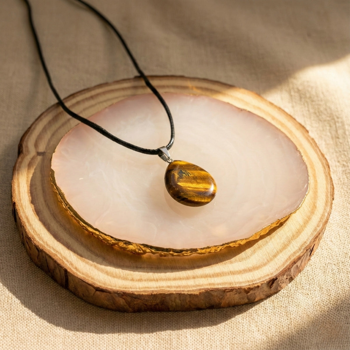 Collar de Ojo de Tigre Gota