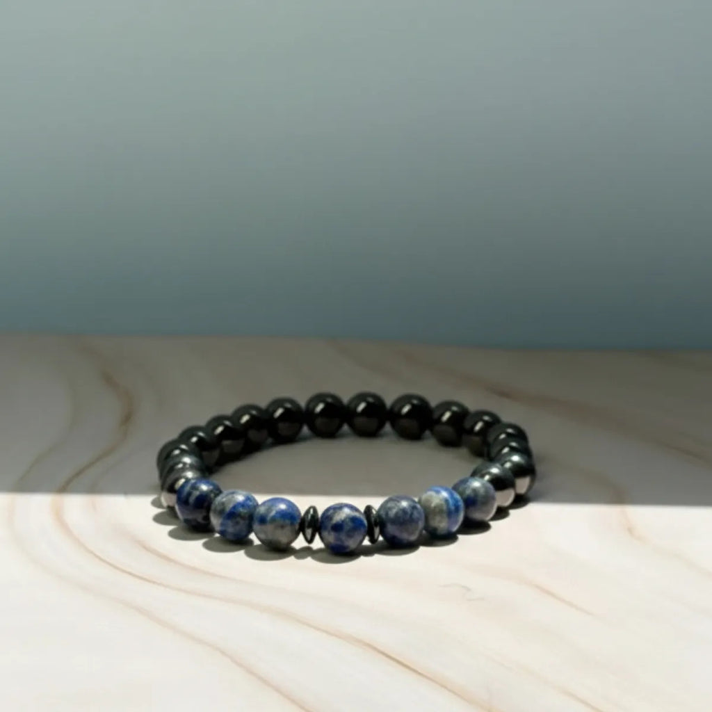 Pulsera de Lapislázuli y Hematita