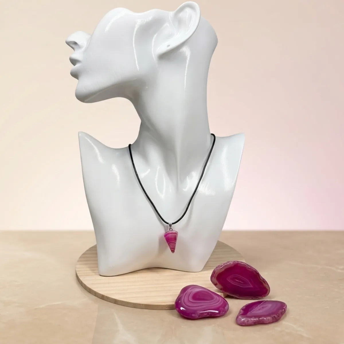 Péndulo de Ágata Fucsia – Energía y Alegría