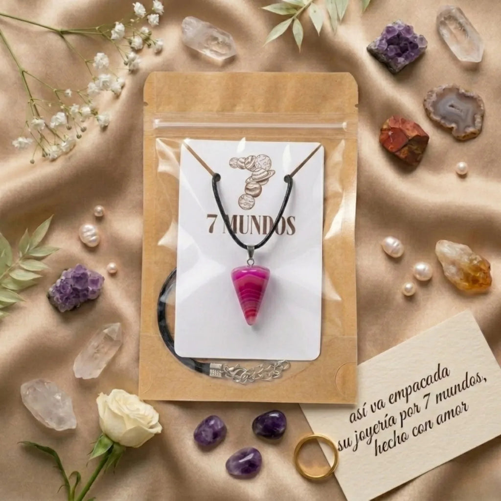 Péndulo de Ágata Fucsia – Energía y Alegría