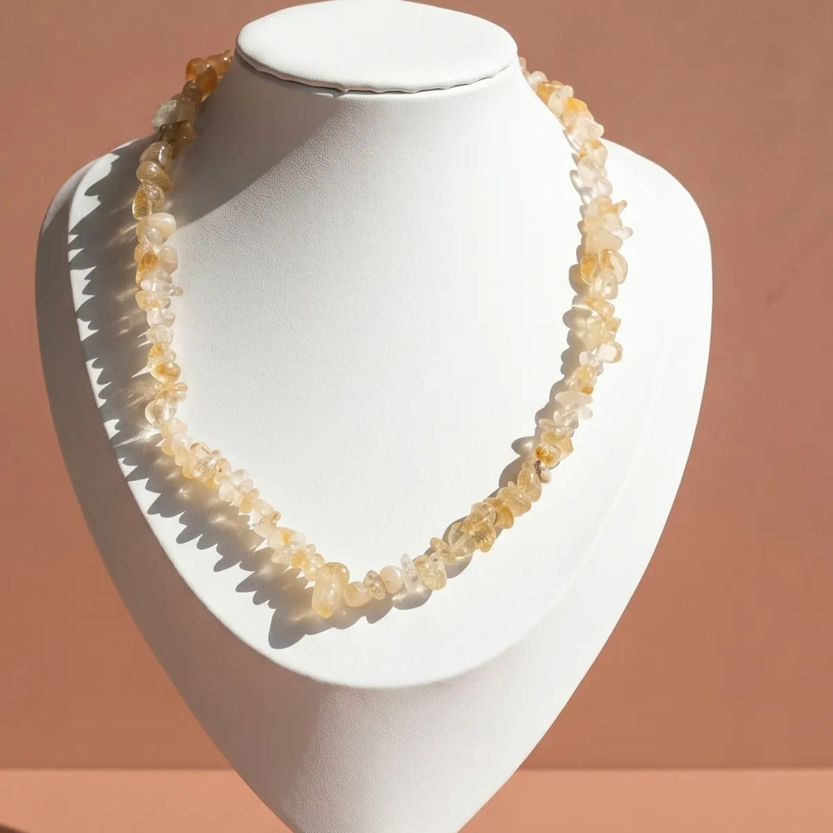 Collar Chips de Citrino – Abundancia y Éxito