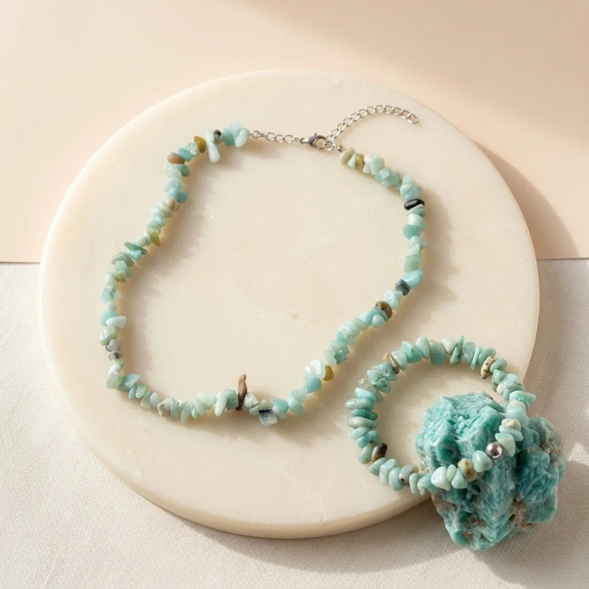 Set Collar + Pulsera de Amazonita
