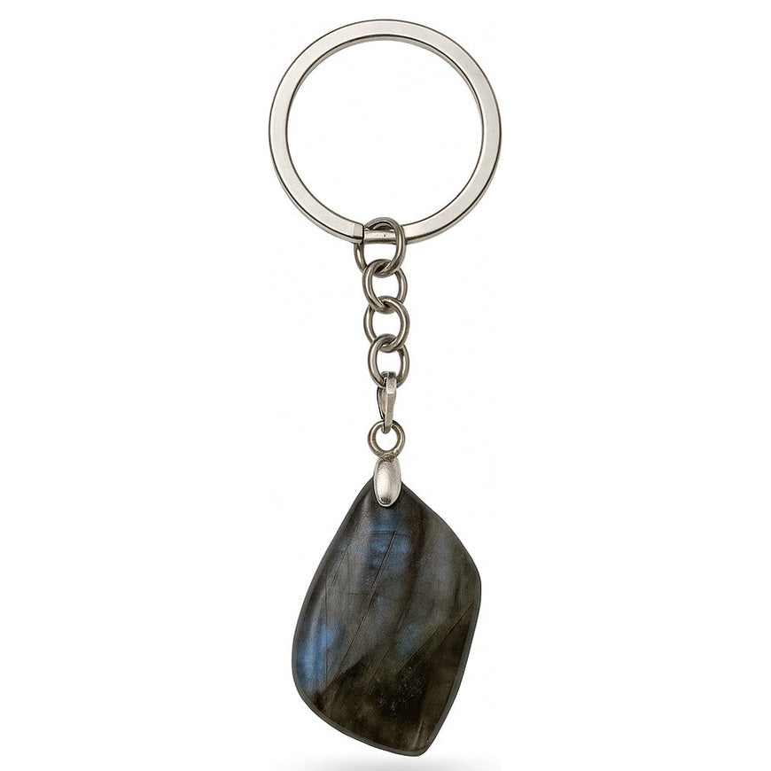 Llavero Labradorita Piedra Natural Energética