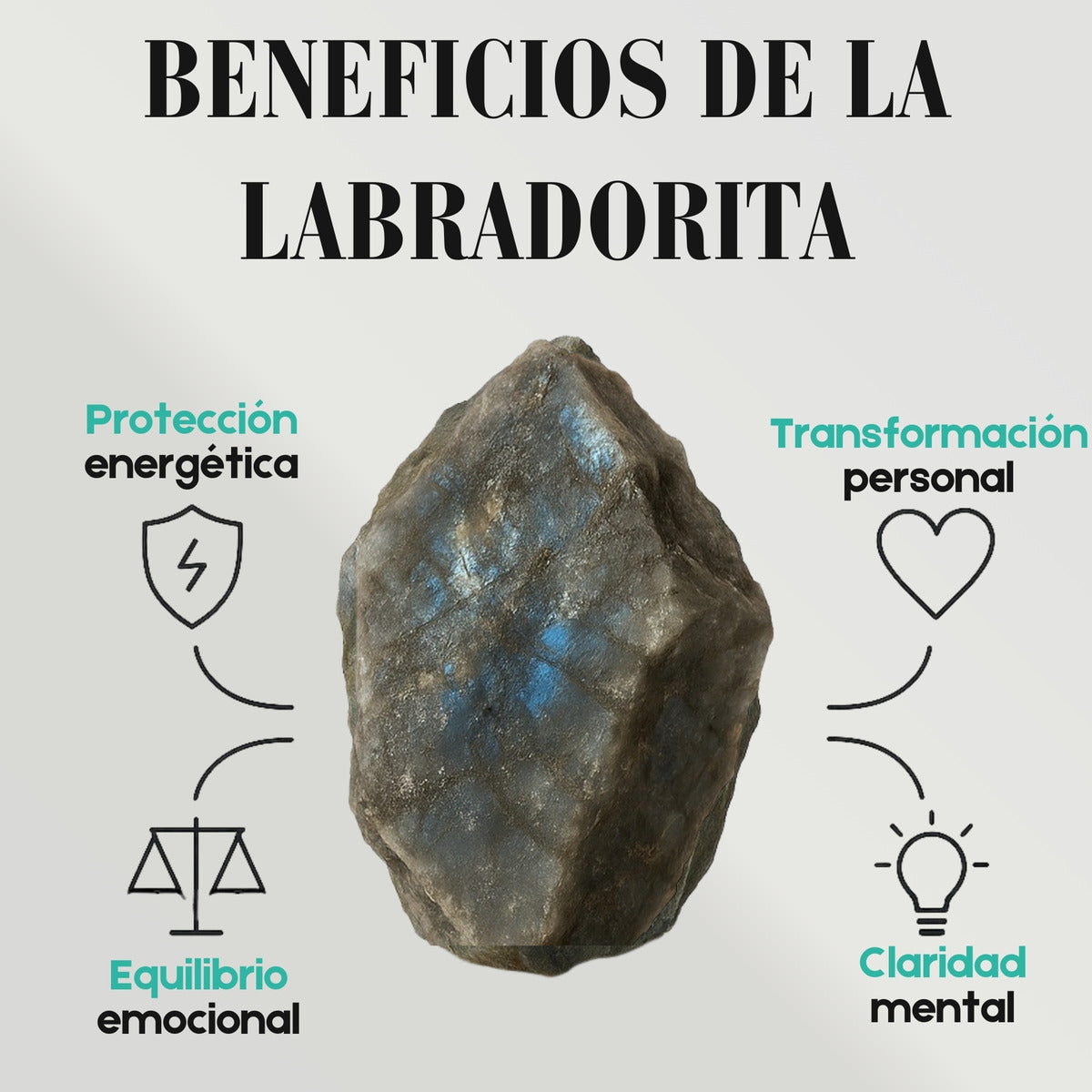 Llavero Labradorita Piedra Natural Energética