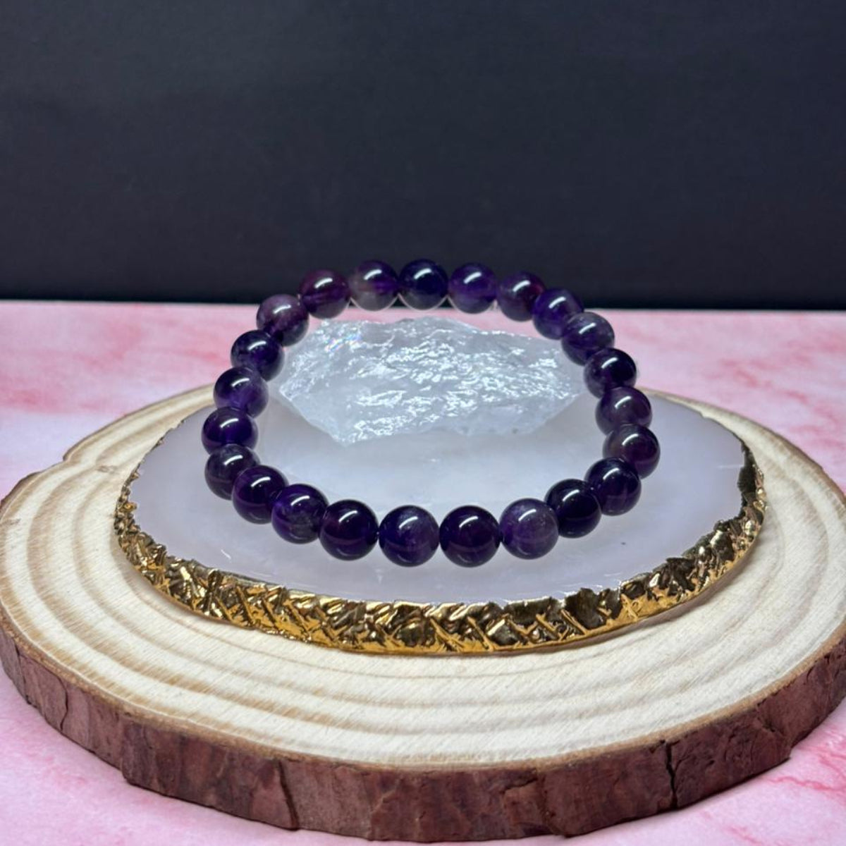 Pulsera Amatista Piedra Natural Primera Selección Premium