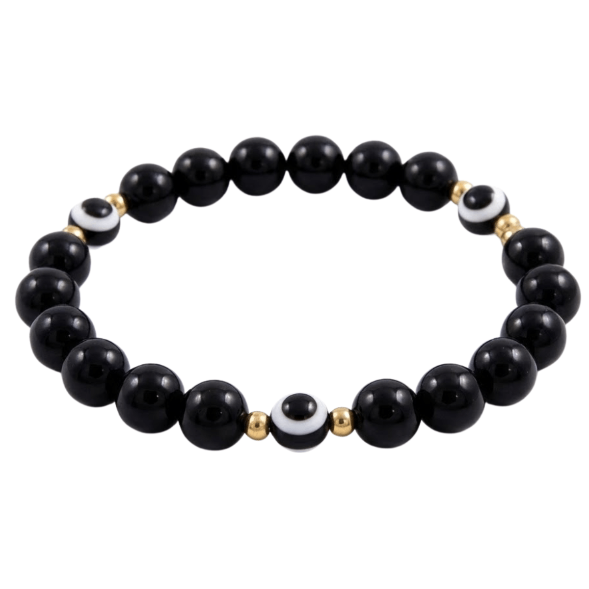Pulsera Contra El Mal De Ojo Piedra Natural Energética Negra