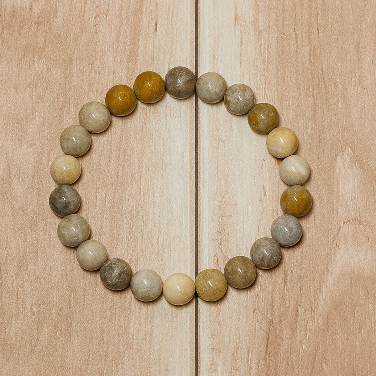 Pulsera Coral Fósil Piedra Natural Energía Unisex