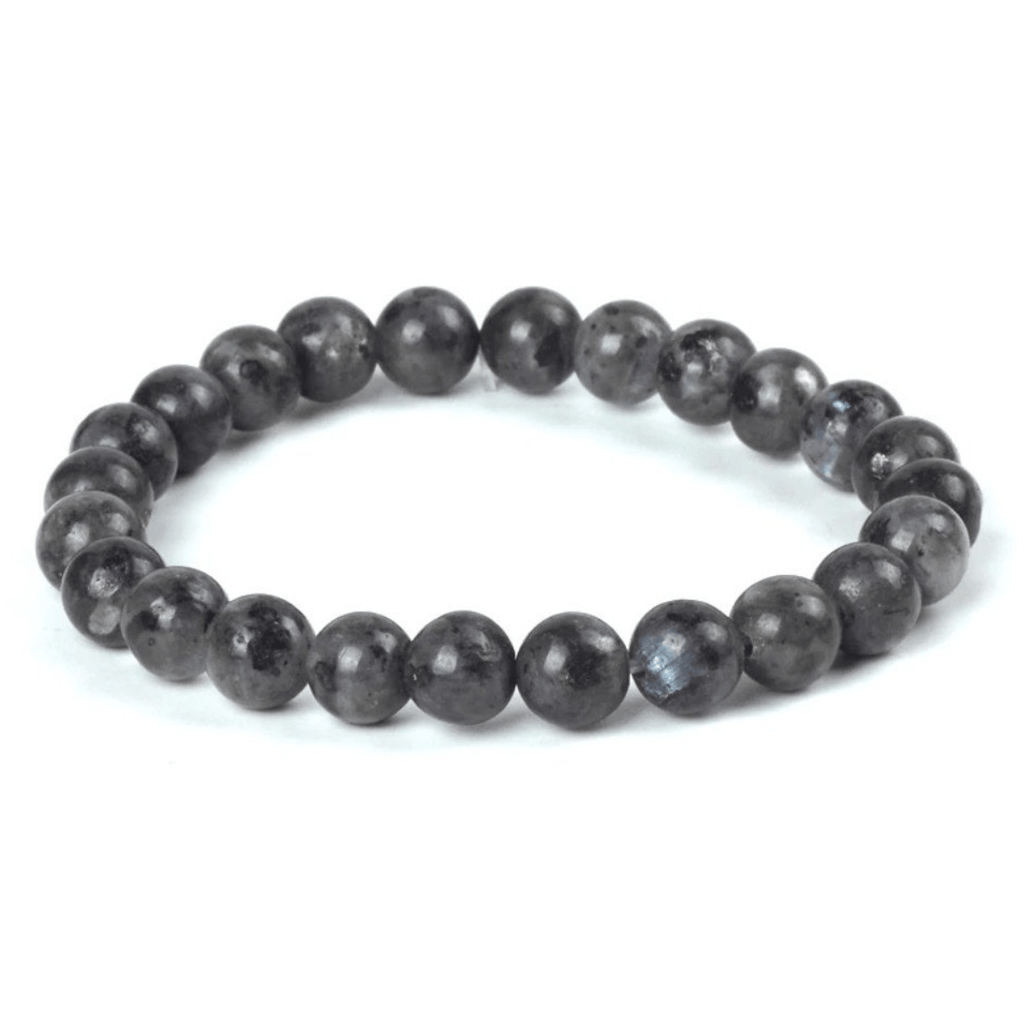 Pulsera Labradorita Gris Oscura Natural Energía Protección