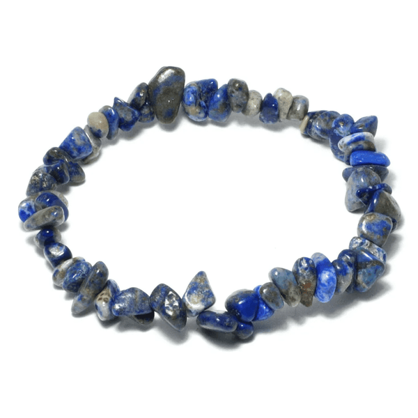 Pulsera Lapislázuli Chips Natural Protección E Intuición