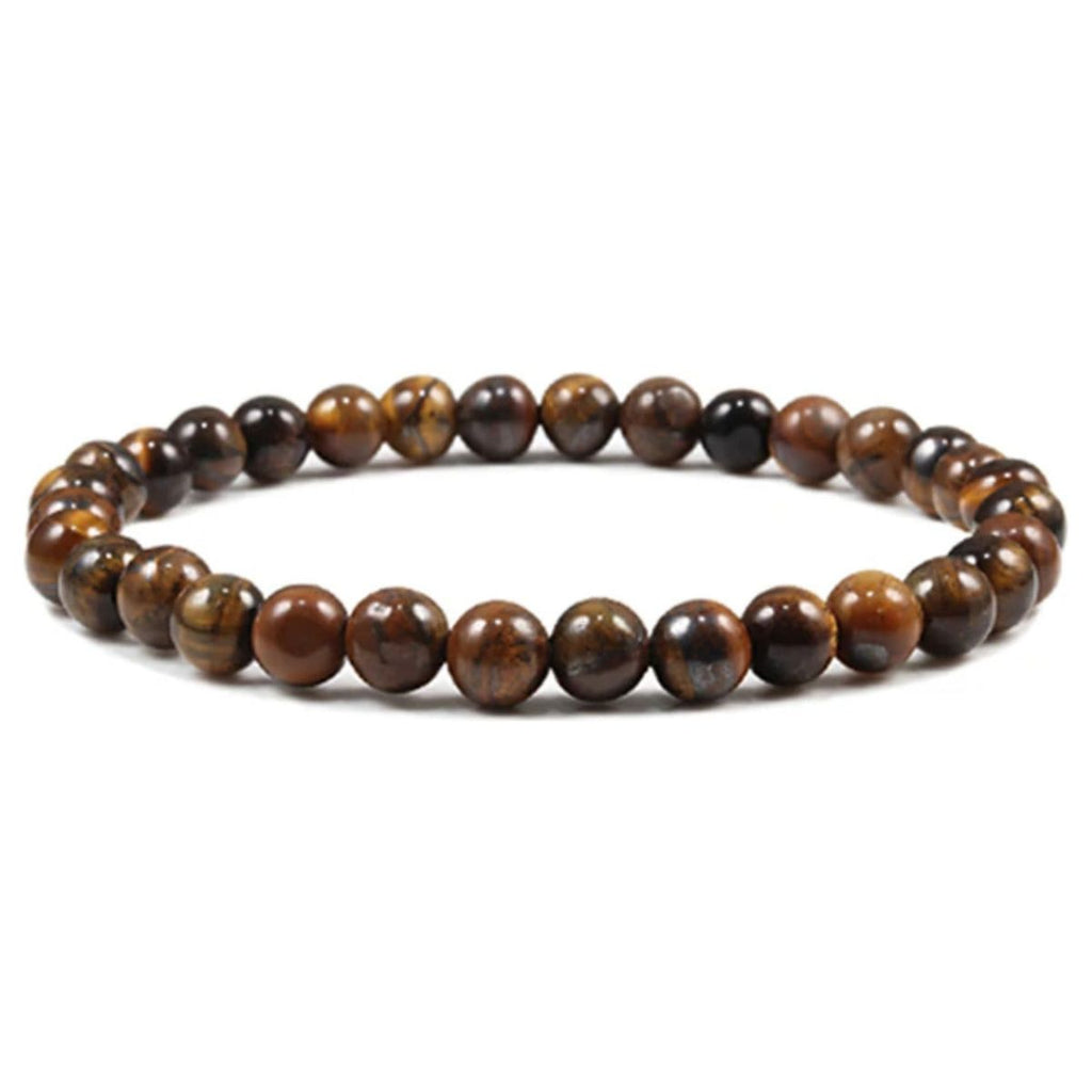 Pulsera Ojo De Tigre Natural 6mm Confianza Y Éxito