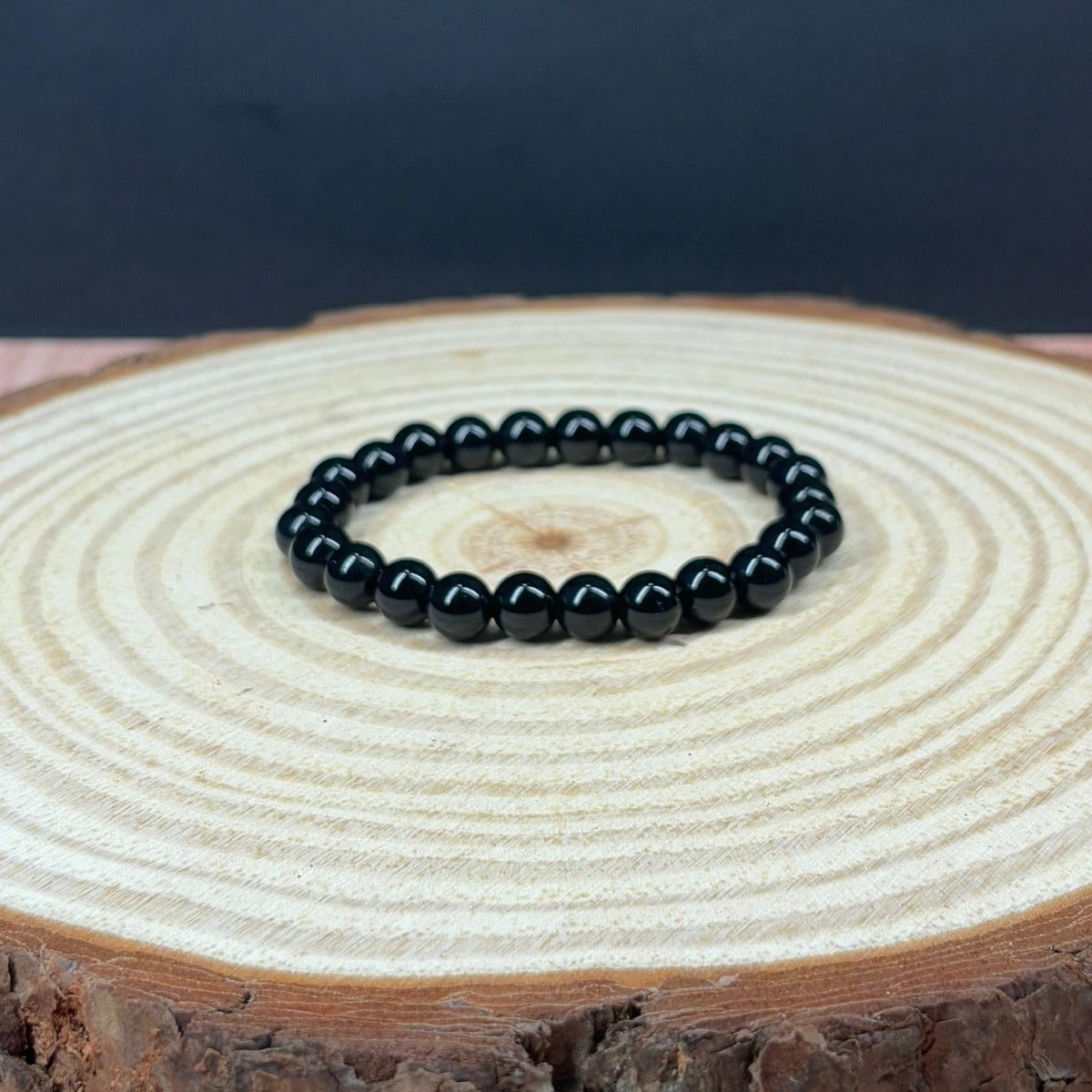Pulsera Ónix Negro Piedra Natural Semipreciosa Protectora