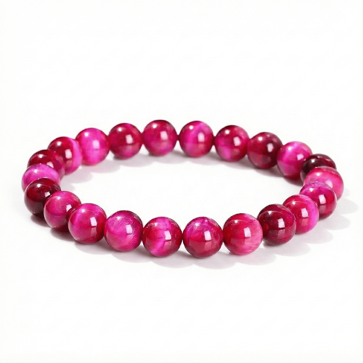 Pulsera de Ágata Fucsia Natural para Energía y Alegría