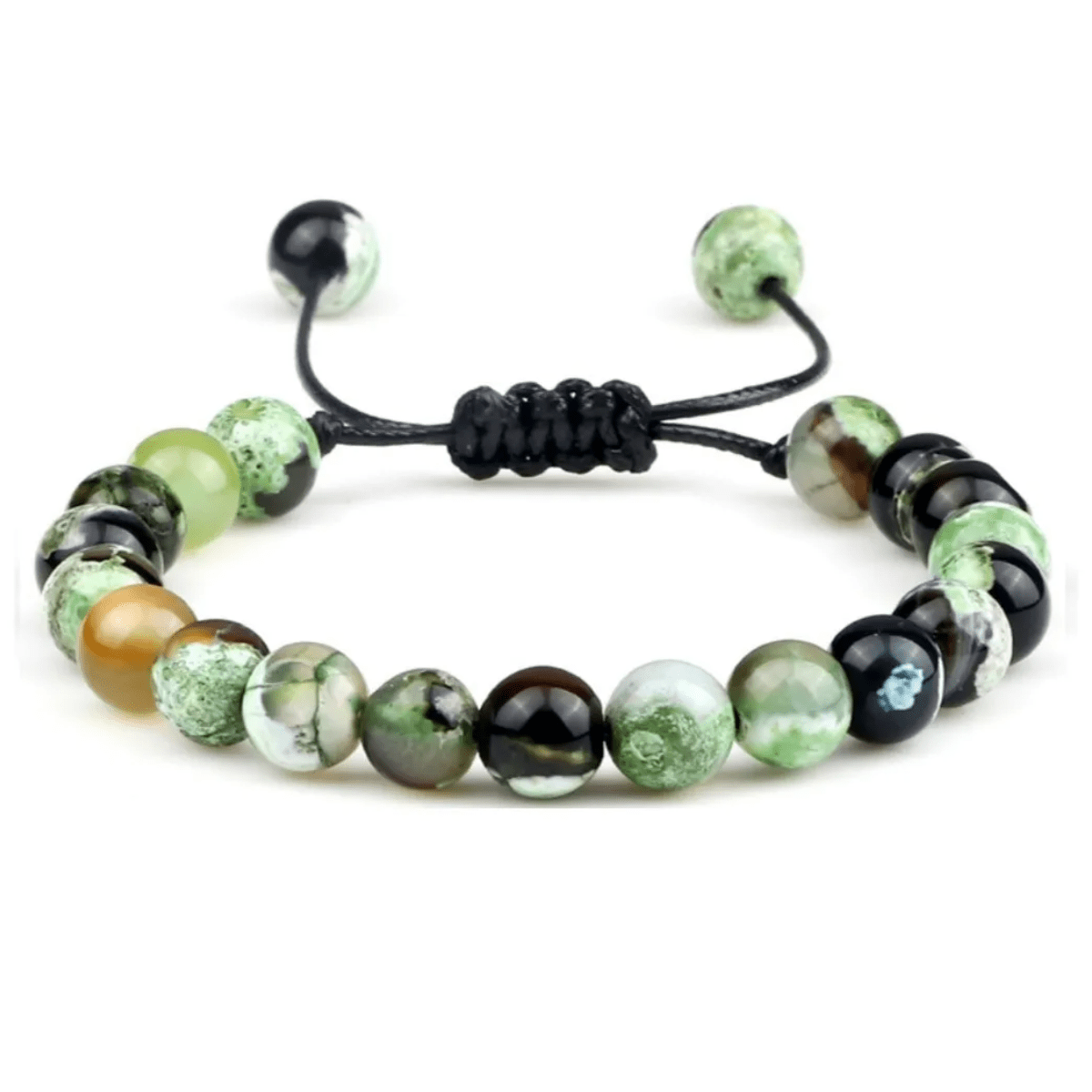 Pulsera de Ágata Verde Natural para Salud y Equilibrio