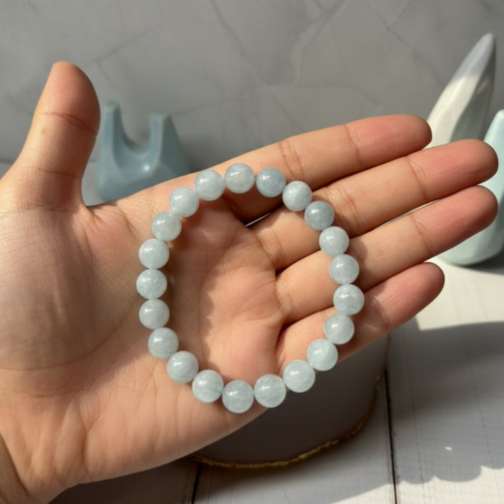 Pulsera de Aguamarina Natural para Serenidad y Paz Interior
