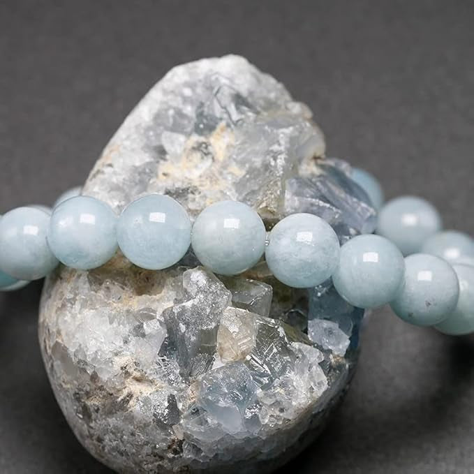 Pulsera de Aguamarina Natural para Serenidad y Paz Interior
