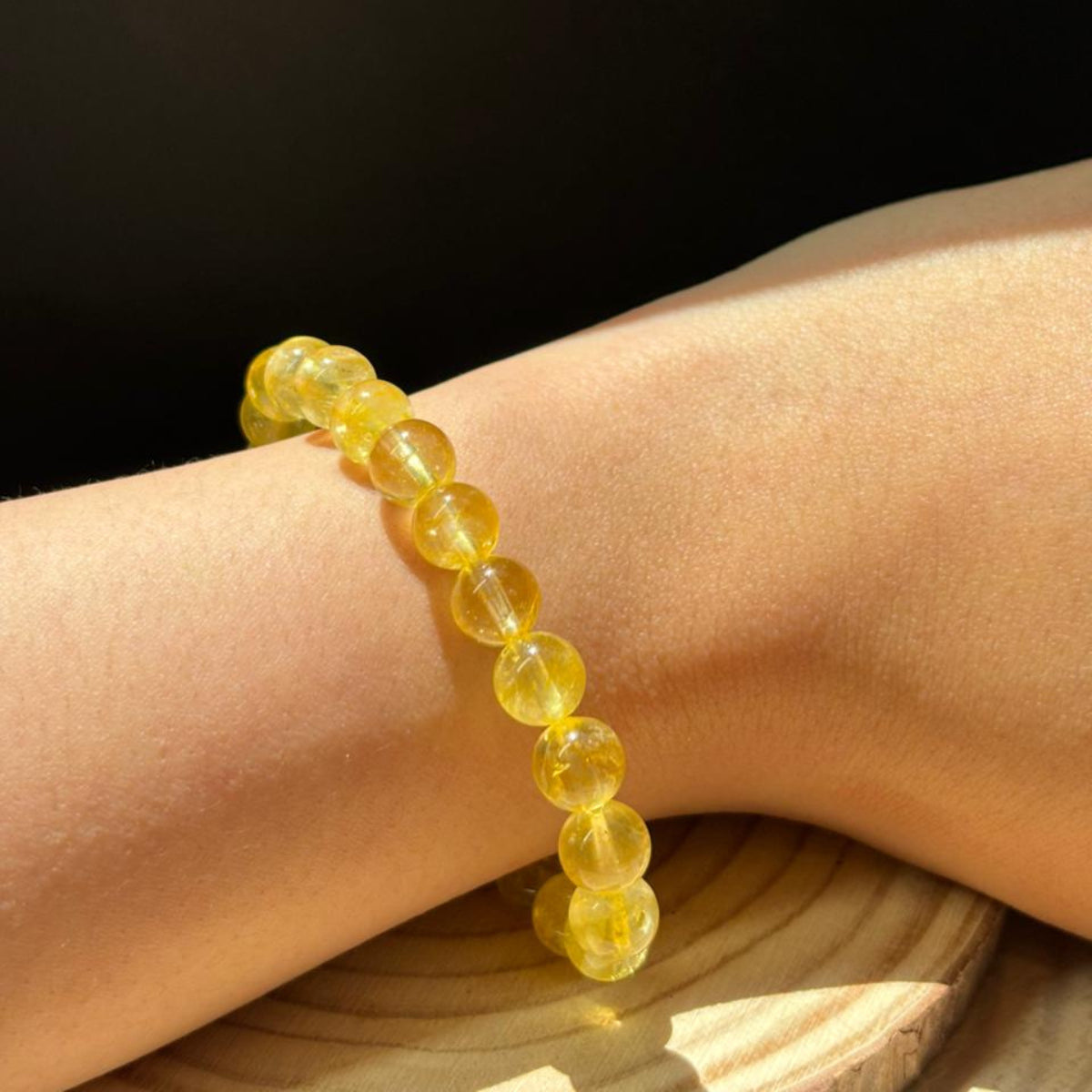 Pulsera de Cuarzo Citrino Natural para Abundancia y Prosperidad