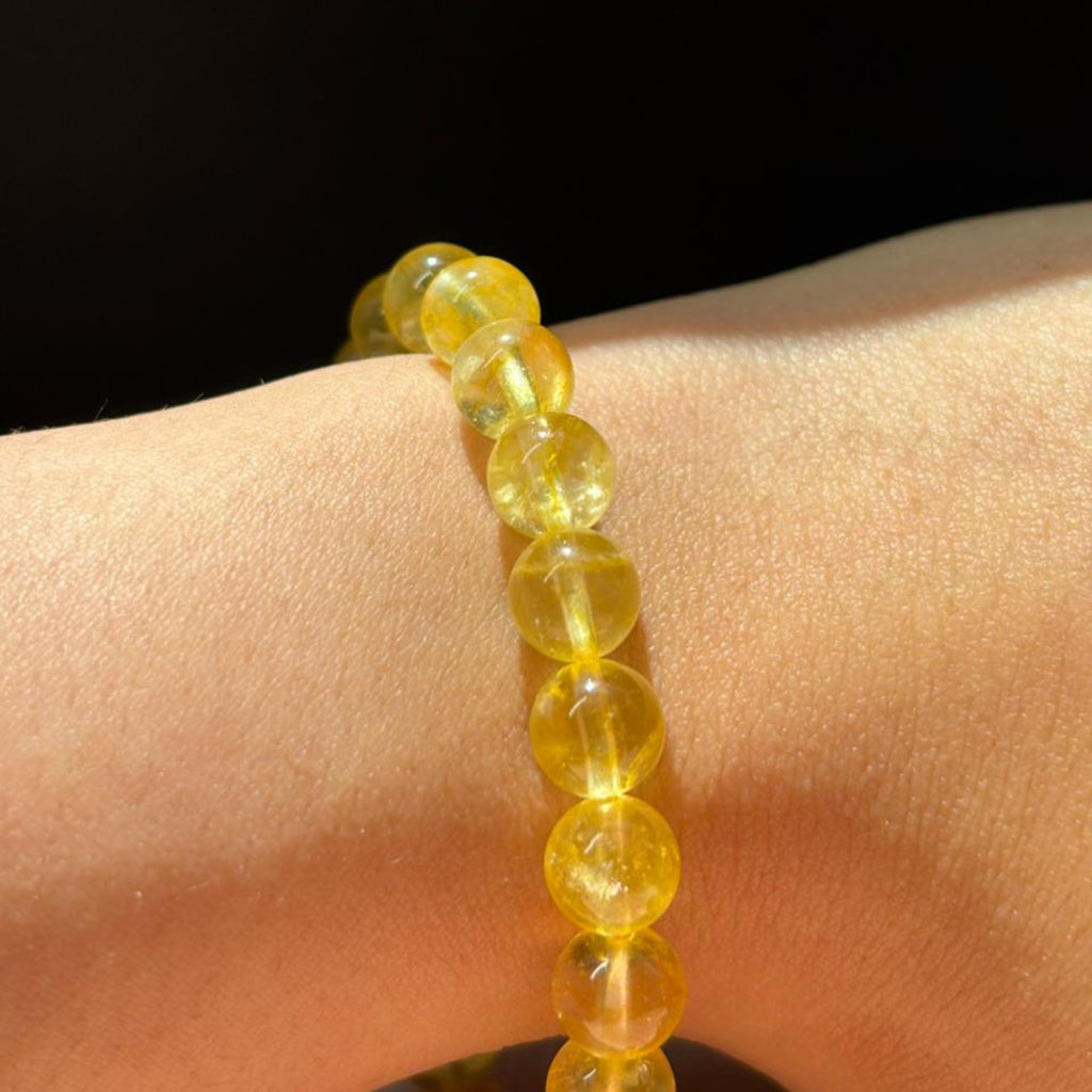 Pulsera de Cuarzo Citrino Natural para Abundancia y Prosperidad