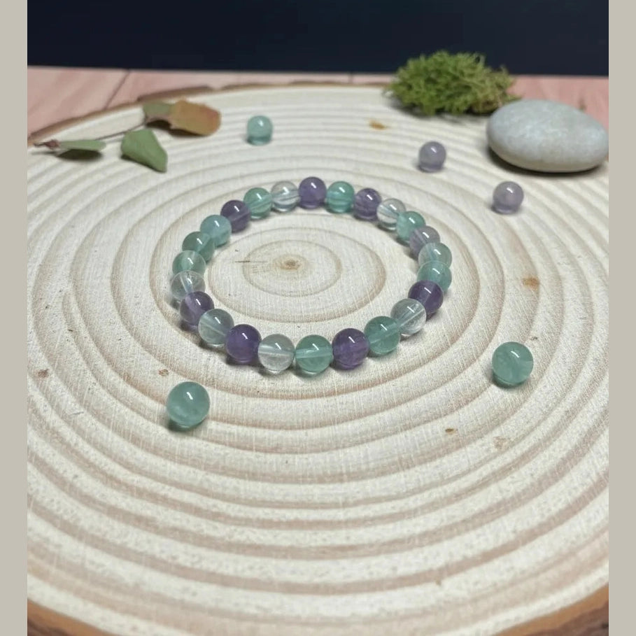 Pulsera de Fluorita Natural para Claridad Mental y Equilibrio