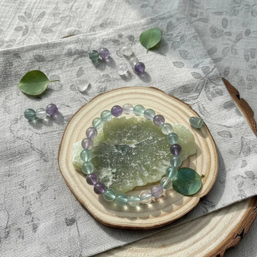 Pulsera de Fluorita Natural para Claridad Mental y Equilibrio