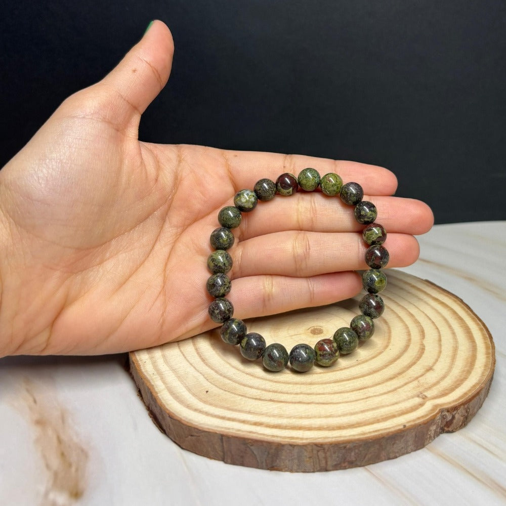 Pulsera de Jaspe Sangre de Dragón para Coraje y Fortaleza