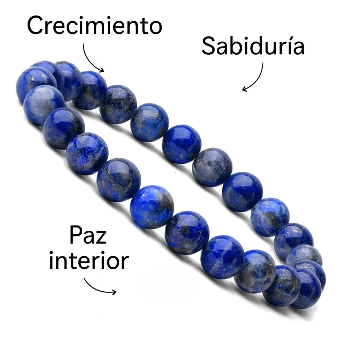 Pulsera de Lapislázuli Natural para Sabiduría y Comunicación