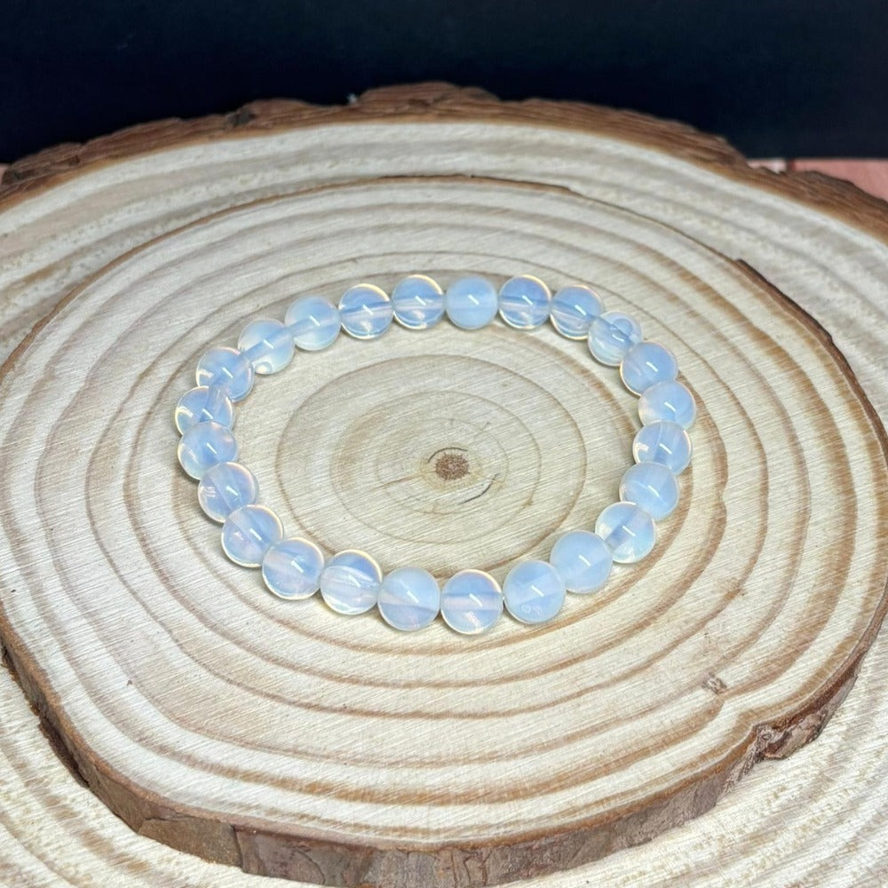 Pulsera de Opalita Blanca para Serenidad y Paz Interior