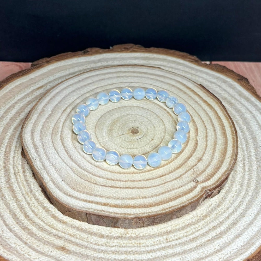 Pulsera de Opalita Blanca para Serenidad y Paz Interior